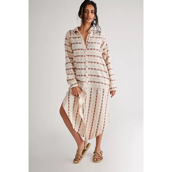 Free People Rainbow Shores Embroidered Midi Dress - Picture 2 of 8